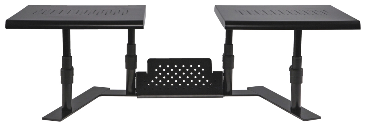 Picture of Allsop 1599730 Dual Monitor Stand, Steel, 8.40 x 32 x 14 in. - Black