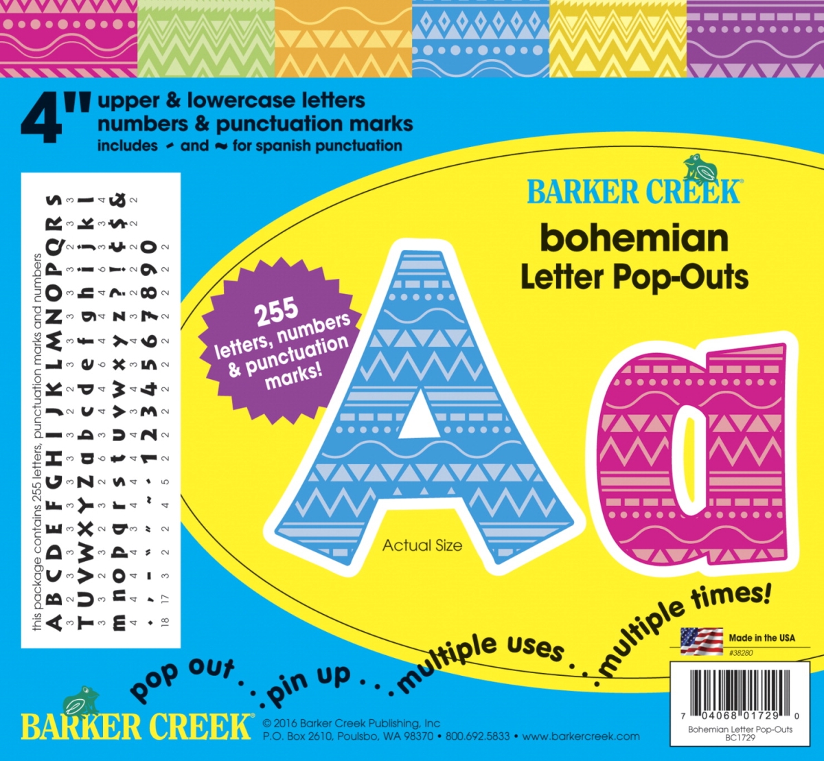 Picture of Barker Creek 1594916 Bohemian Letter Pop-Outs&#44; 4 in.