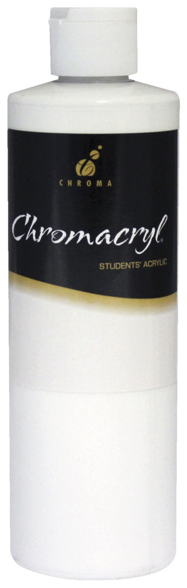 Picture of Chroma 1465473 Premium Students Acrylic Paint, Pint, -Blockout White