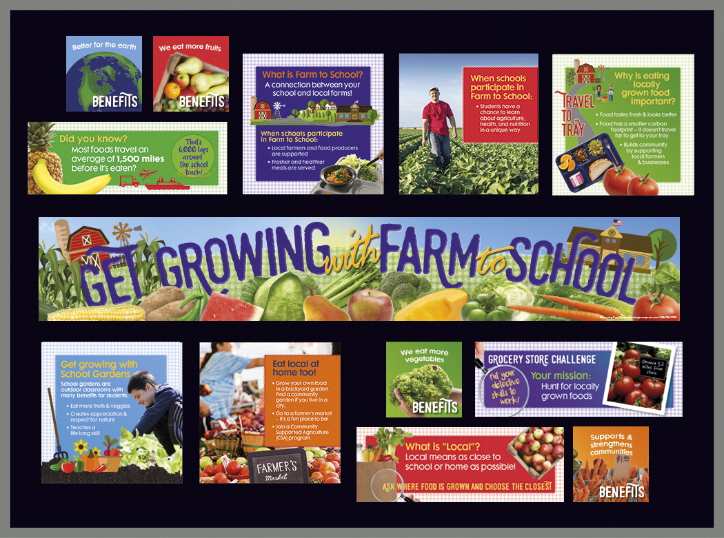 Picture of Learning Zonexpress 1595322 Get Growing with Farm to School Bulletin Board Kit