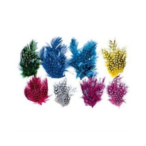 School Smart Rainbow Guinea Hen Feather Superpack 3 - 4 in. - Assorted Color - Pack of 640