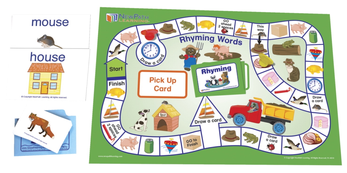 Picture of Newpath Learning 1600748 Rhyming Words Learning Center Game