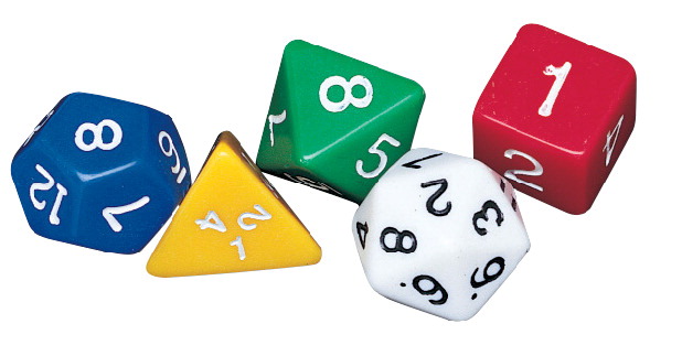 Picture of Koplow Games 264325 Polyhedra Dice - Set of 10 - Assorted Shapes & Colors