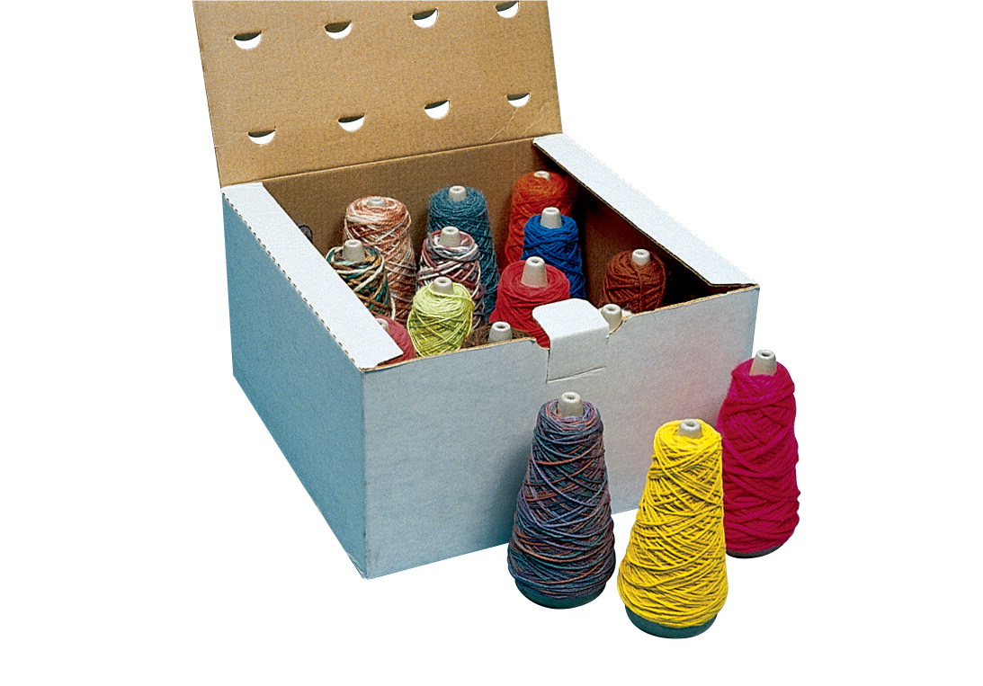 Picture of Pacon 402013 Sax Economy Novely Yarn Assortment, Dispenser Box, Assorted Color, 4 oz - Pack of 16