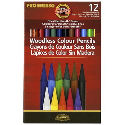 Picture of Chartpak 411304 Koh-I-Noor Non-Toxic Woodless Colored Pencil Set&#44; Assorted Color&#44; Set of 24