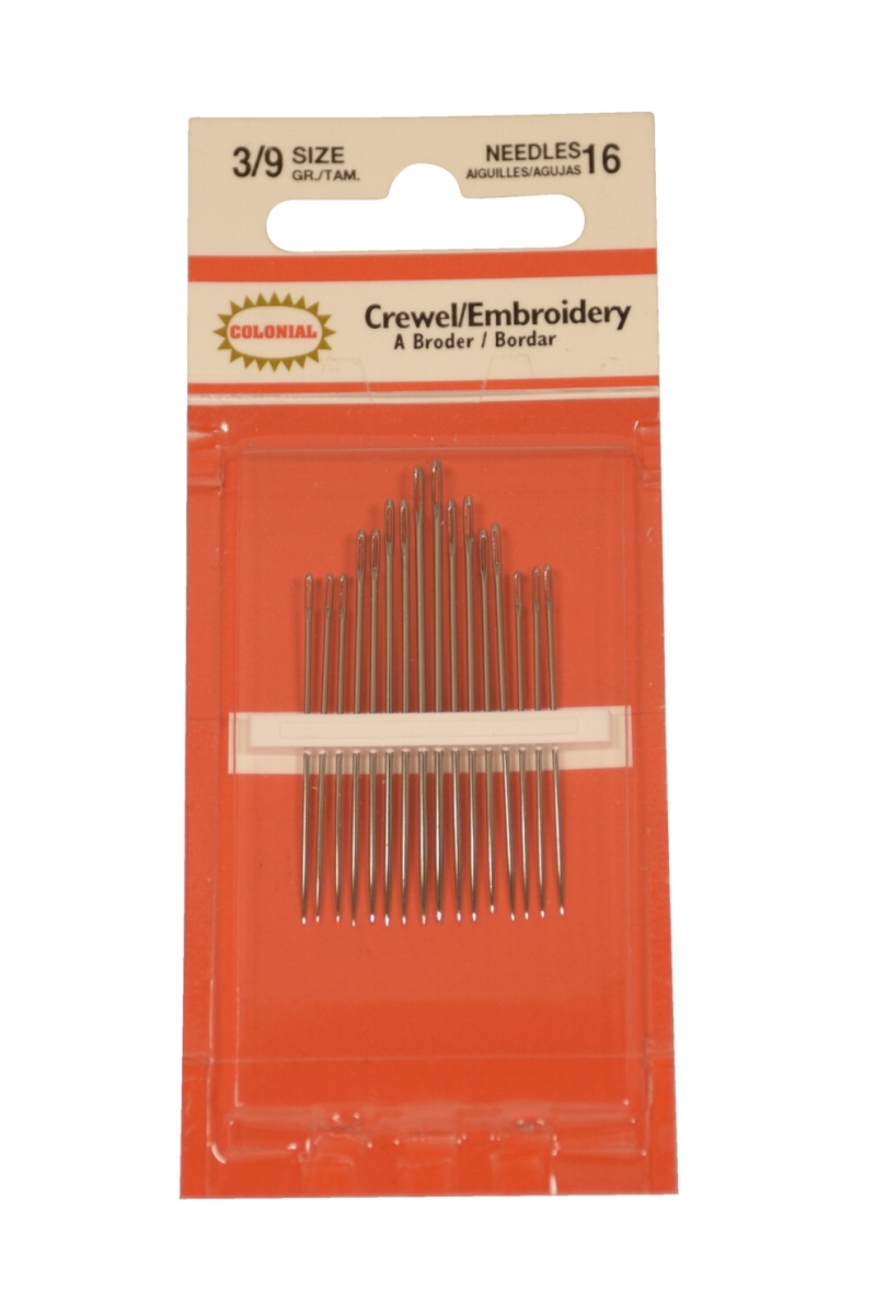 Picture of Colonial Needle 431933 Embroidery & Crewel Needle Assortment, No 3 - 9 - Pack of 16