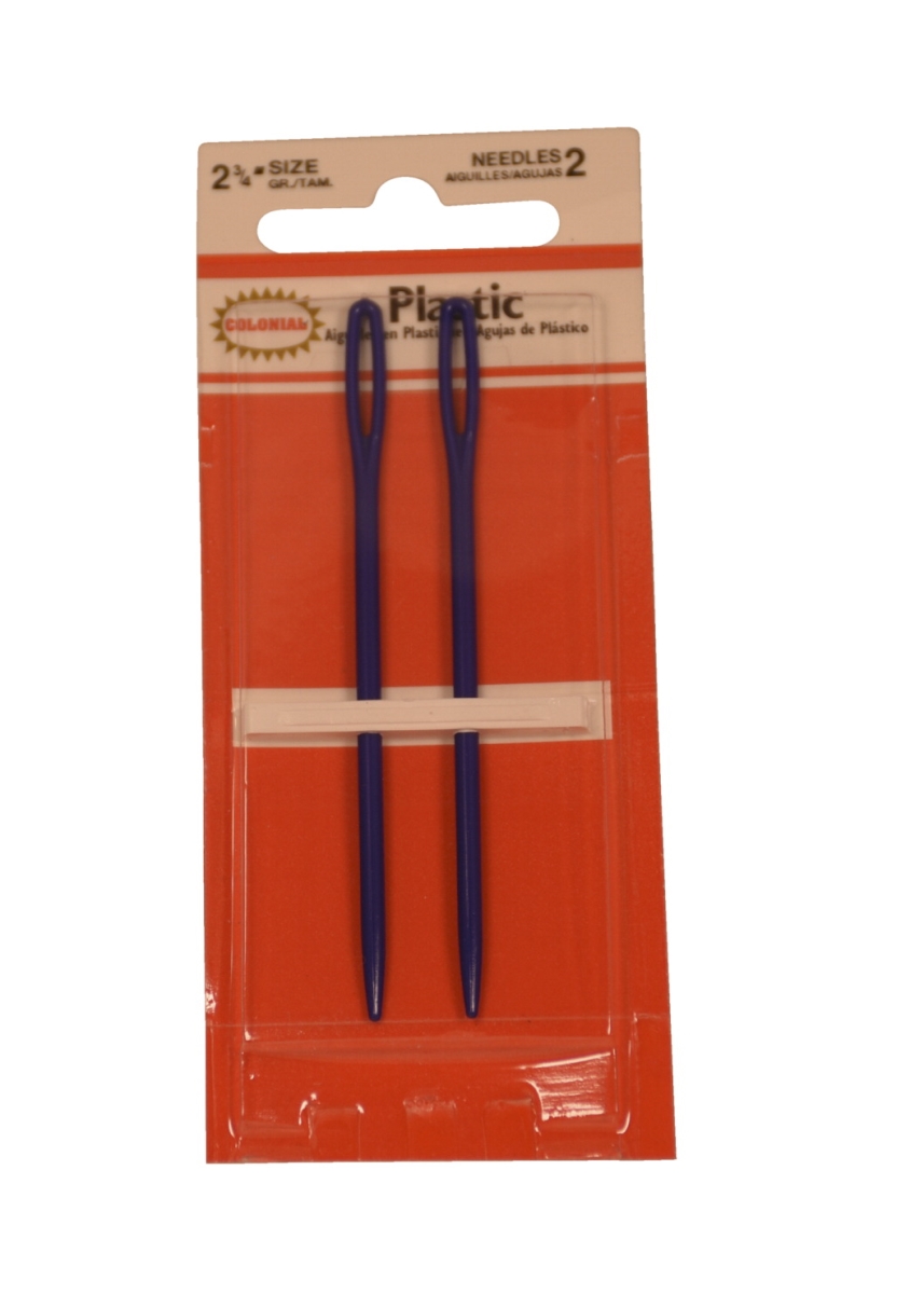 Picture of Colonial Needle 436520 Plastic Lucite Jumbo Eye Yarn Needle&#44; 2.75 in. - Pack of 2