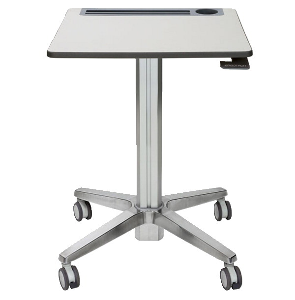 Picture of Ergotron 1562577 24 x 22 x 29 to 45 in. LearnFit Adjustable Standing Desk&#44; White Top with Silver Base