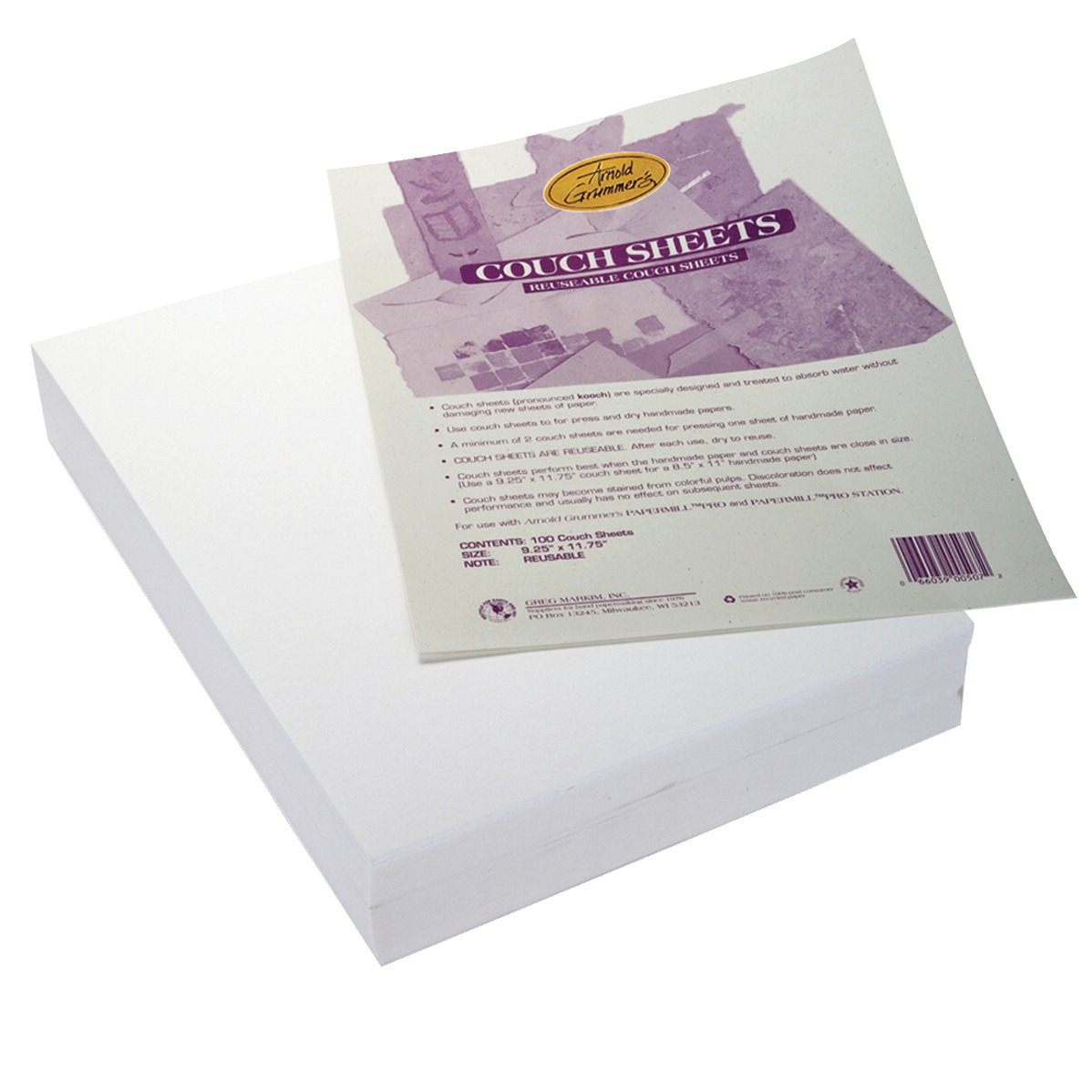 424275 Reusable Couch Blotter Sheets, White, 9.25 x 11.75 in. - 20 Sheet