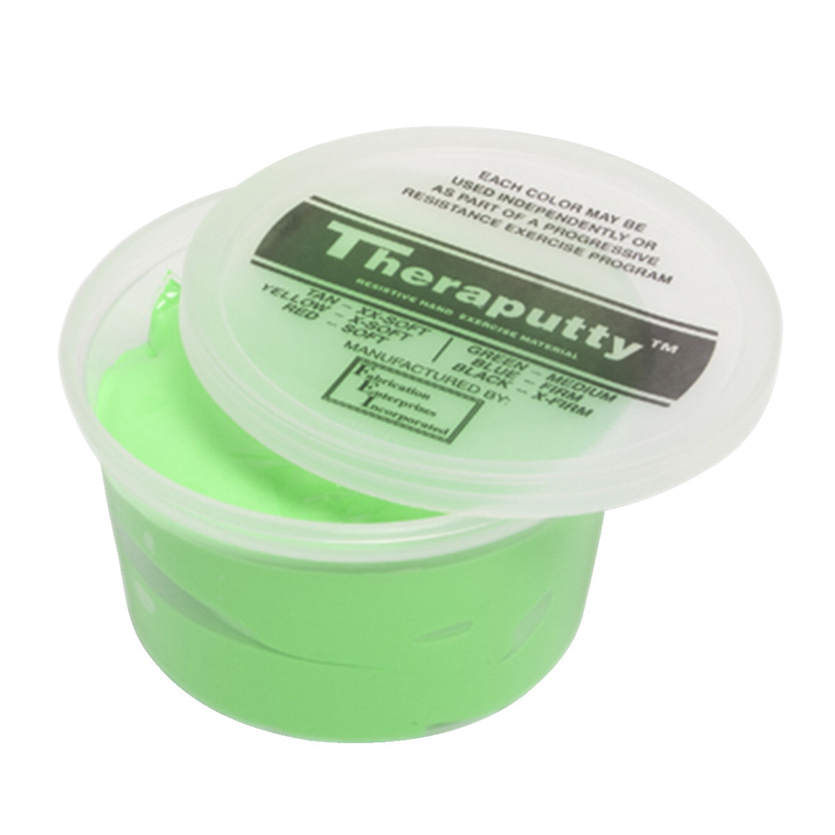 Picture of Fabrication Enterprises 1397199 Cando Medium Resistance Theraputty&#44; Green Apple Scented&#44; Green - 1 lbs