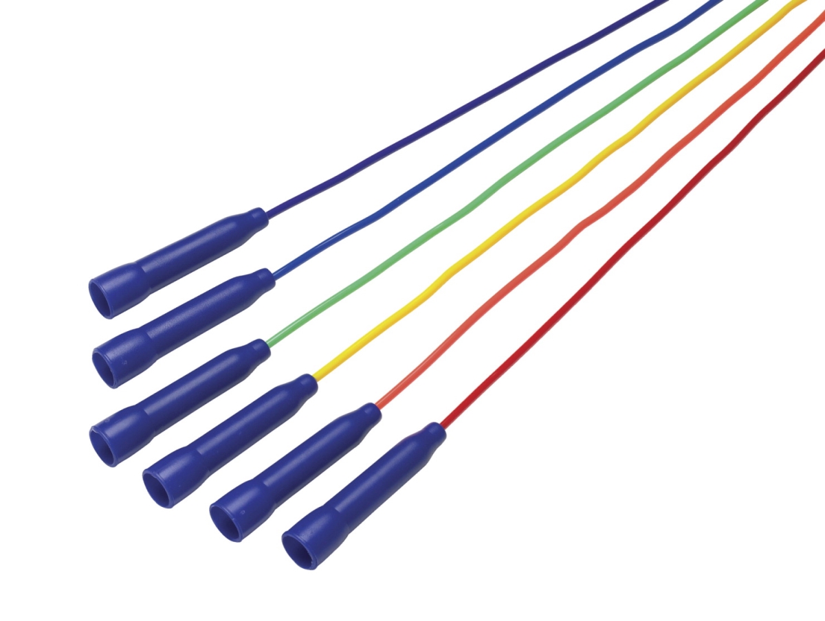 Picture of Bhalla International 1004675 Sportime Solid Jump Ropes&#44; 9 ft.&#44; Assorted Colors&#44; Set of 6