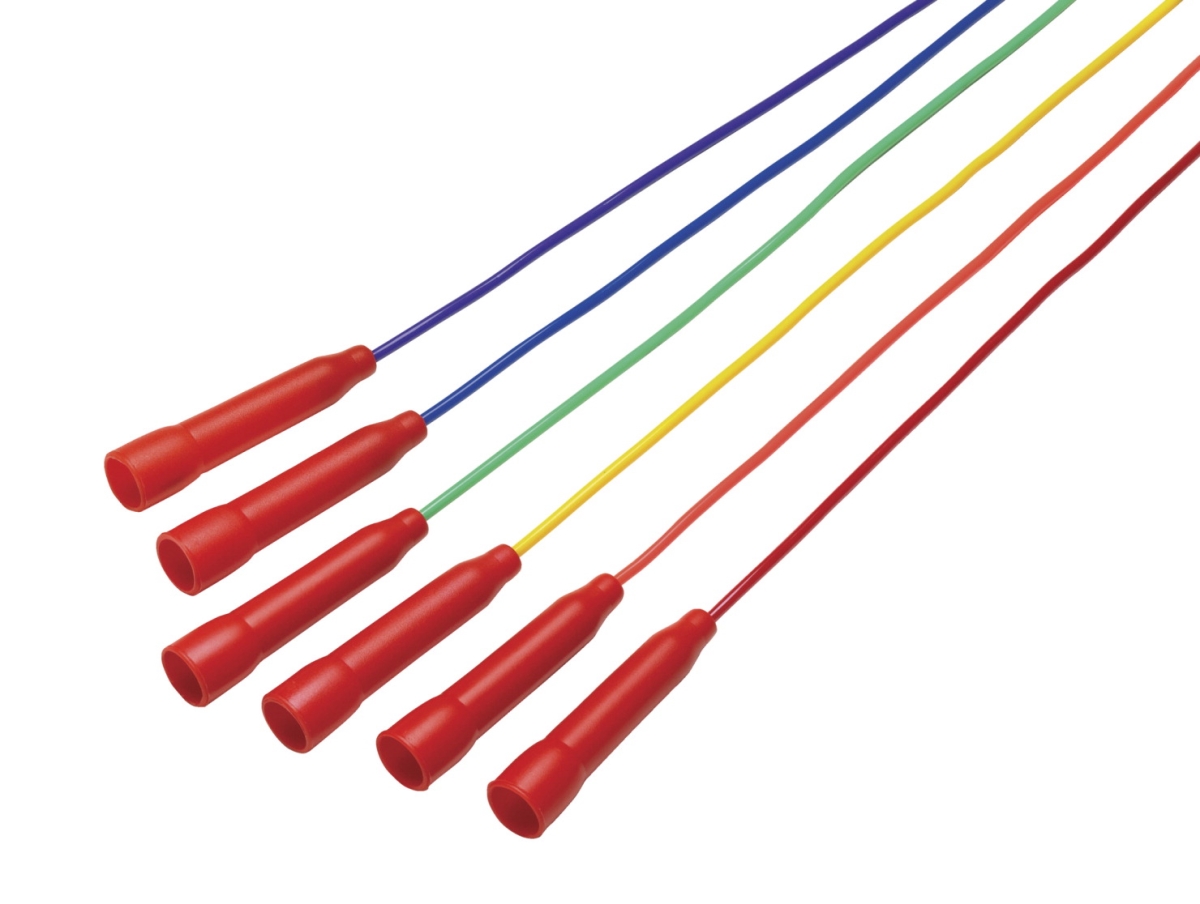 Picture of Bhalla International 1004676 Sportime Solid Jump Ropes, 7 ft., Assorted Colors, Set of 6
