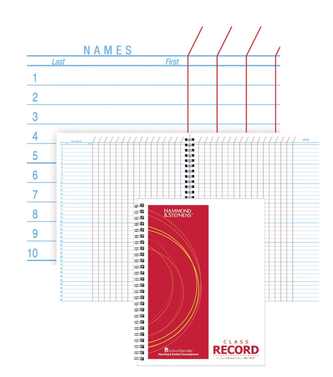Versatile Format Class Record Book - Red & Blue - 8.5 x 11 in.
