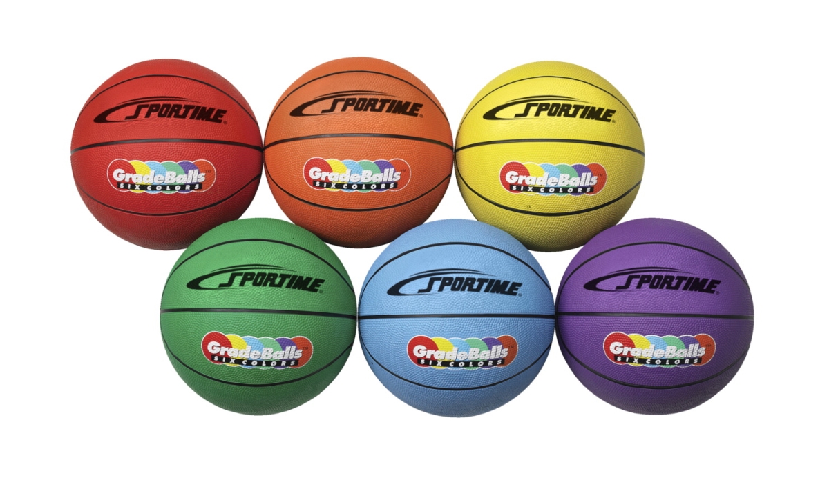 Picture of Sportime 1599269 Gradeball Rubber Mens Basketballs, 29.50 in. - Set of 6