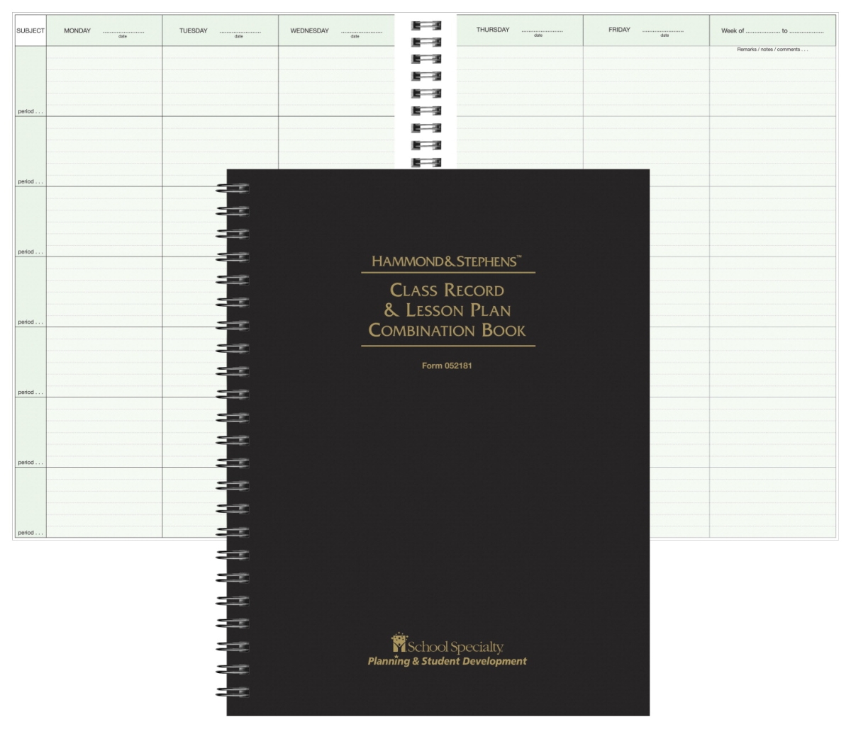 1481867 7 Subject 9-10 Week Class Record & Lesson Book