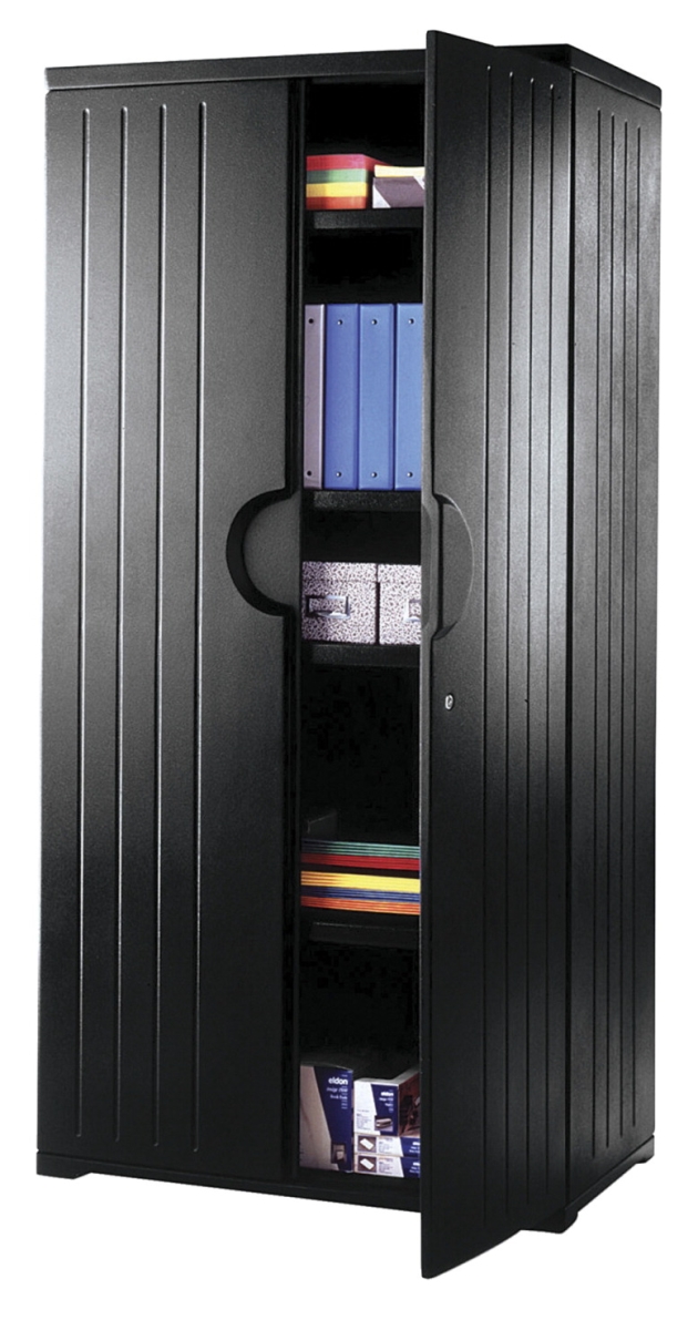 Iceberg 1076486 Officeworks Storage Cabinet, Black - 36 x 22 x 72 in.