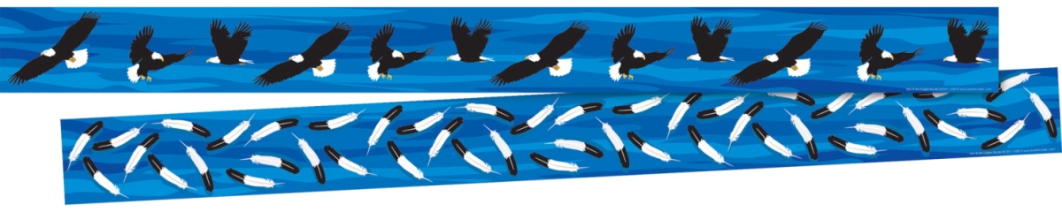 Picture of Barker Creek 2004963 3 x 35 in. Sea & Sky Eagles Double Sided Trimmer - 12 Strips