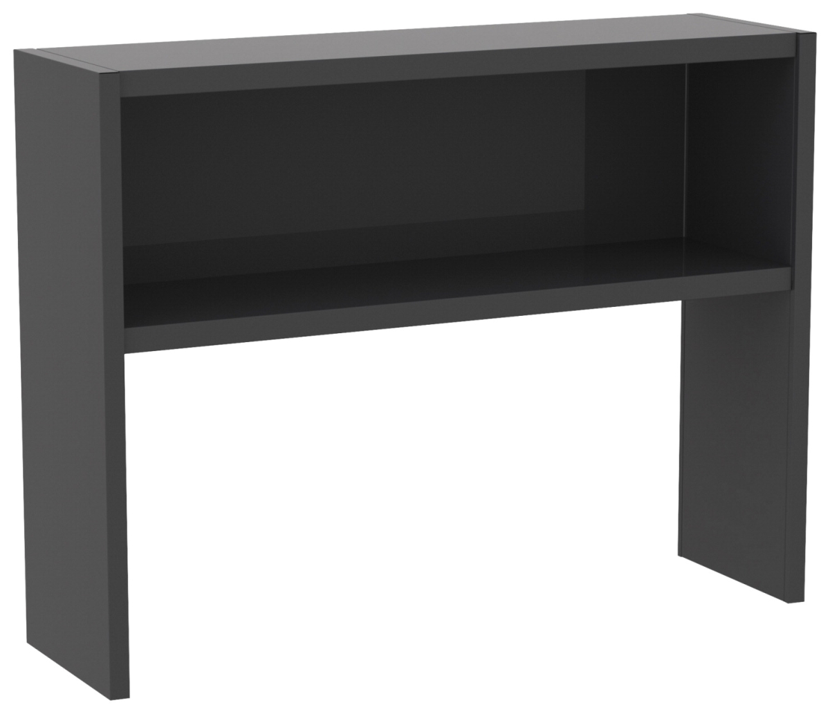 Commercial Desk Series Stack-On Hutch - Charcoal - 48 in. - Overhead Storage Solution