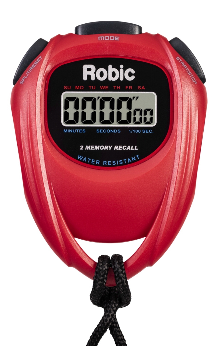 Picture of Robic 2004925 SC-429 Water Resistant All Purpose Stopwatch, Red