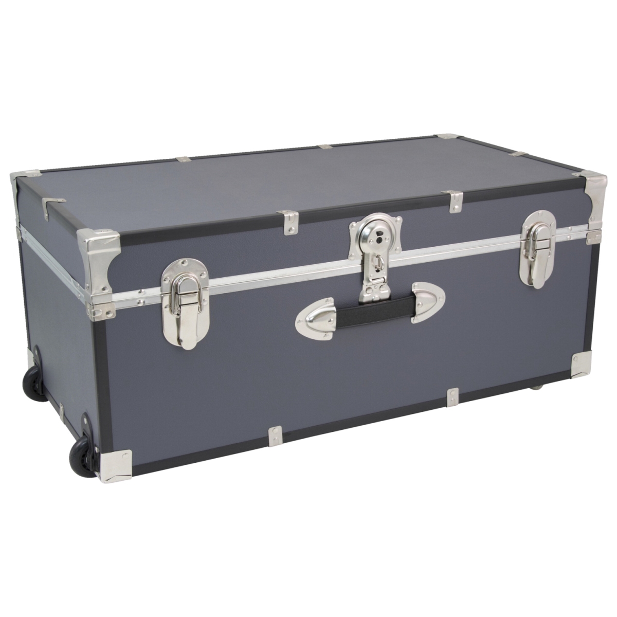 30 in. Collegiate Collection Footlocker Trunk with Wheels, Gray