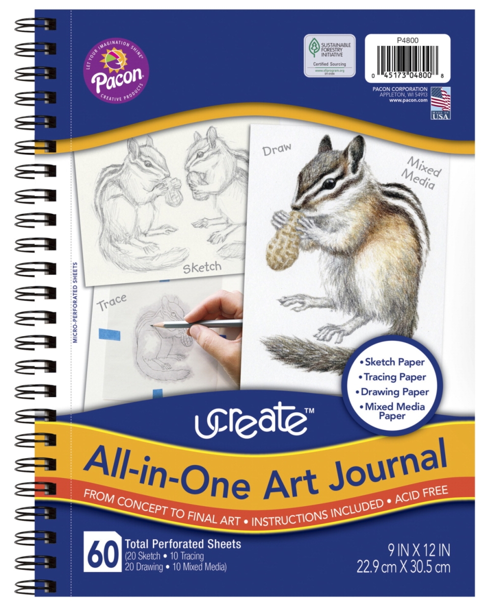 9 x 12 in. All-In-One Art Journal, White - 60 Sheets