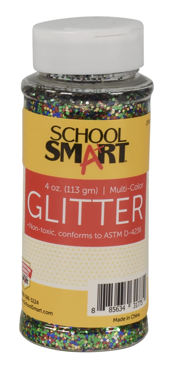 4 oz Jar Craft Glitter, Multi Color