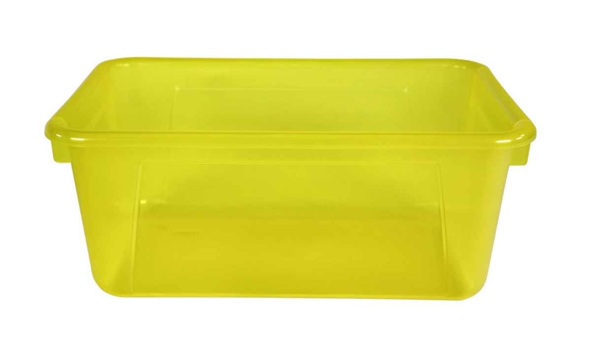 Picture of School Smart 2005888 12 x 8 x 5 in. Translucent Cubby Bin&#44; Candy Yellow - Small