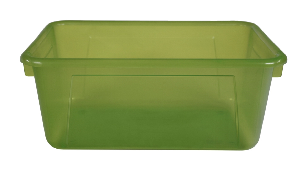 Picture of School Smart 2005889 12 x 8 x 5 in. Translucent Cubby Bin, Candy Green - Small