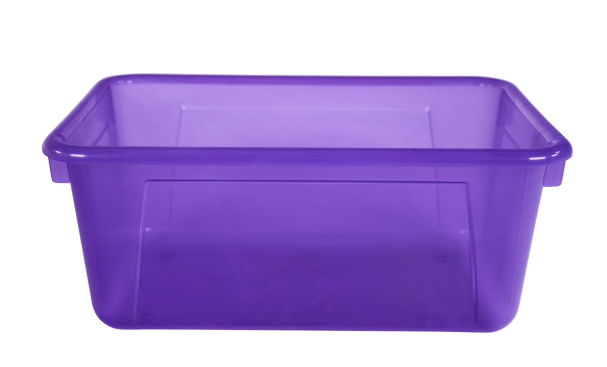 Picture of School Smart 2005882 12 x 8 x 5 in. Translucent Cubby Bin&#44; Candy Violet - Small