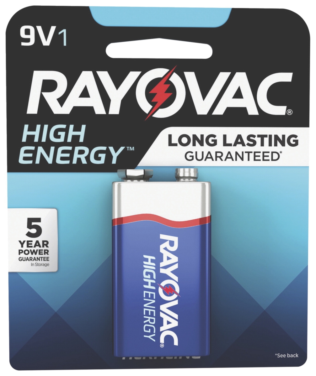 Picture of Rayovac 2009795 9V Alkaline High-Energy Premium Battery&#44; Blue & Silver