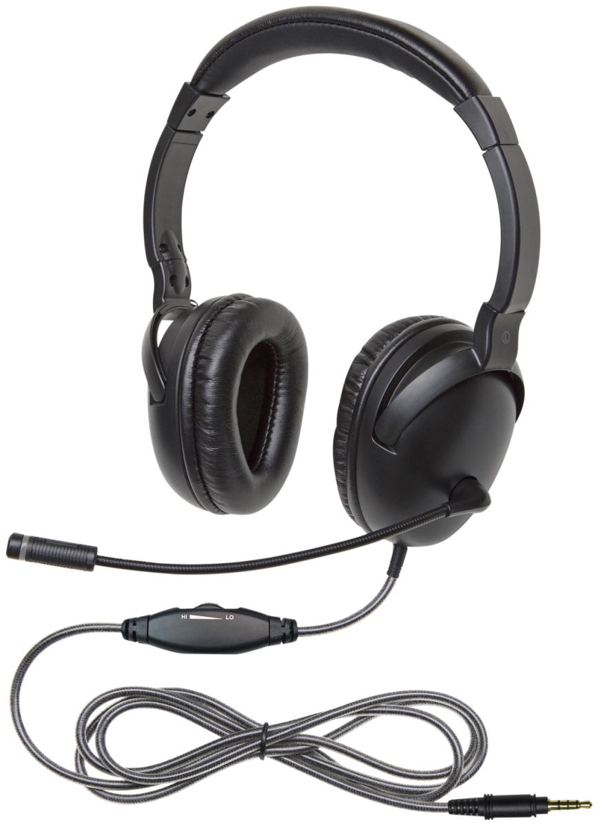 1609571 1017MT Neotech Plus Headset with Gooseneck Microphone, Black - 3.5 mm Plug -  Califone