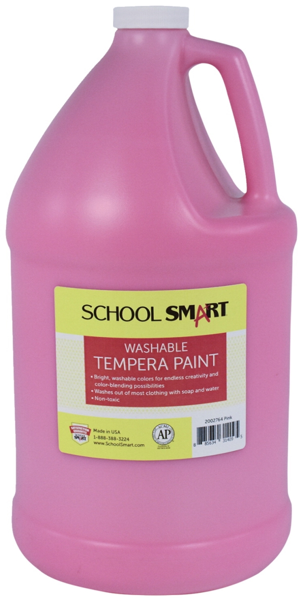 School Smart 2002764 1 gal Washable Tempera Paint; Pink