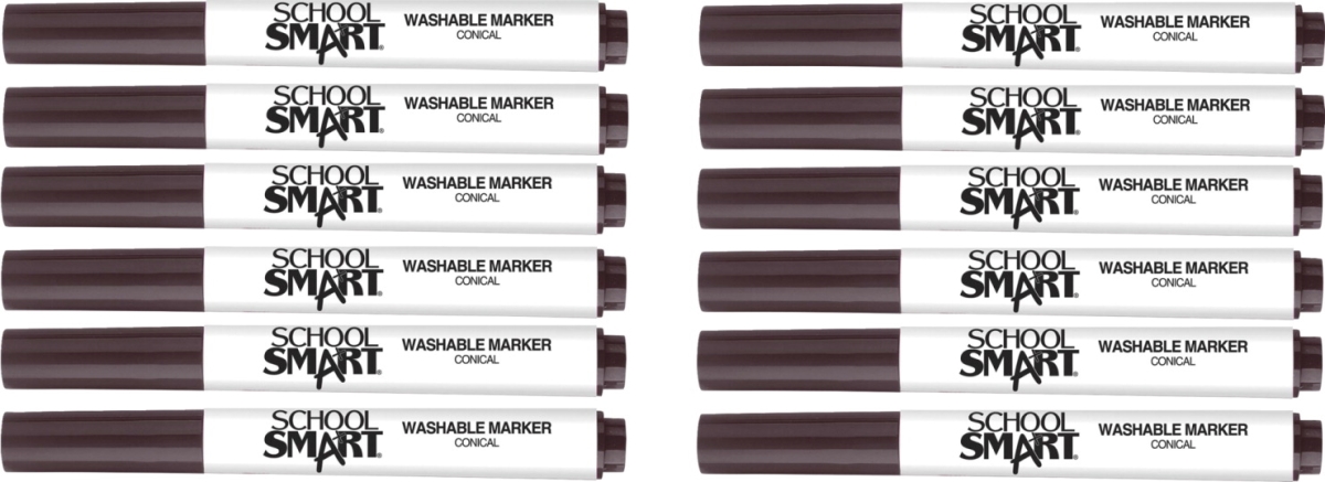 Conical Tip Washable Art Markers, Brown - Pack of 12