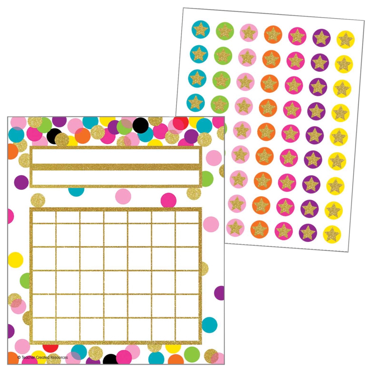 Picture of Teacher Created Resources 2021615 Incentive Charts & Stickers - Confetti Set