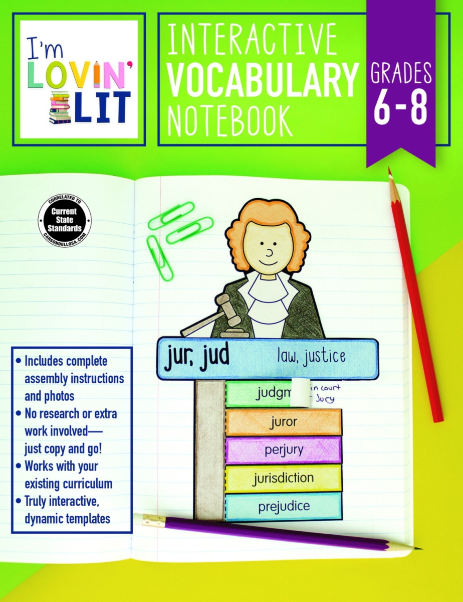 Picture of Carson Dellosa 2020785 Interactive Vocabulary Notebook Resource Book - Grade 6-8