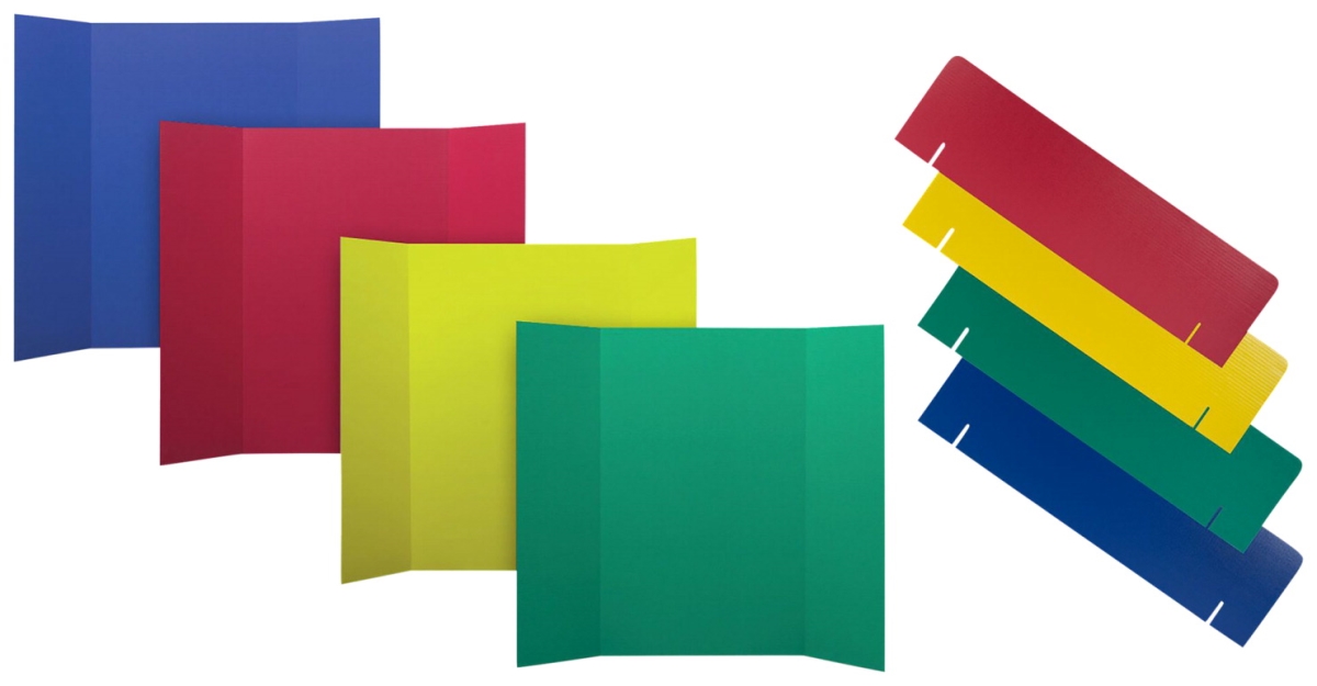 Picture of Flipside 2021092 36 x 48 in. Project Board with Header&#44; Assorted Color - Pack of 24