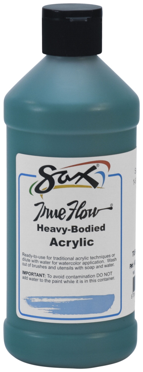 2019438 1 Pint True Flow Heavy Body Acrylic Paint, Turquoise -  Sax