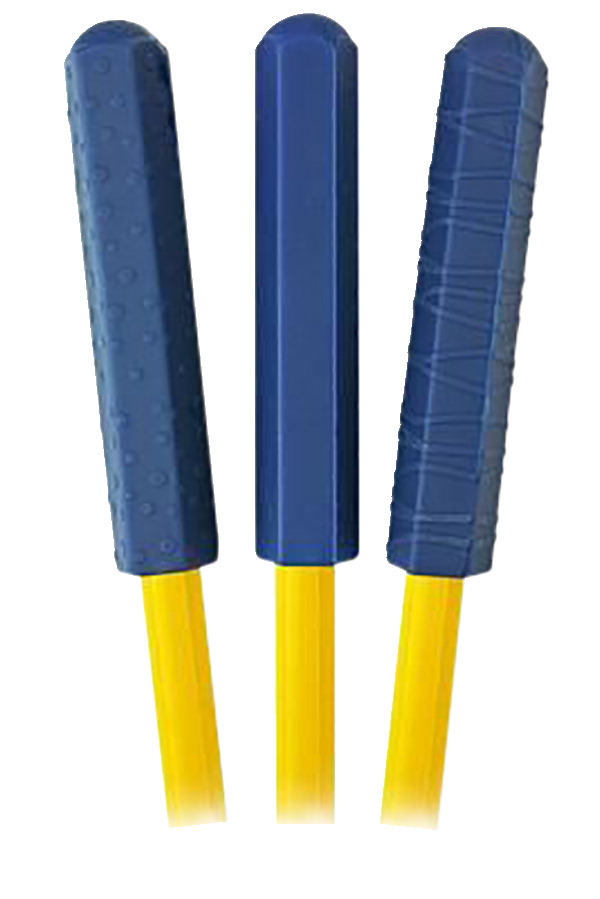 Picture of Chewberz 2023300 2.75 x 0.5 in. Pencil Toppers, Navy Blue - Pack of 3
