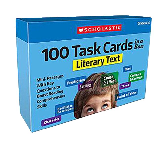 Picture of Scholastic 2026467 100 Task Cards, Grades 4-6 - Literary Text