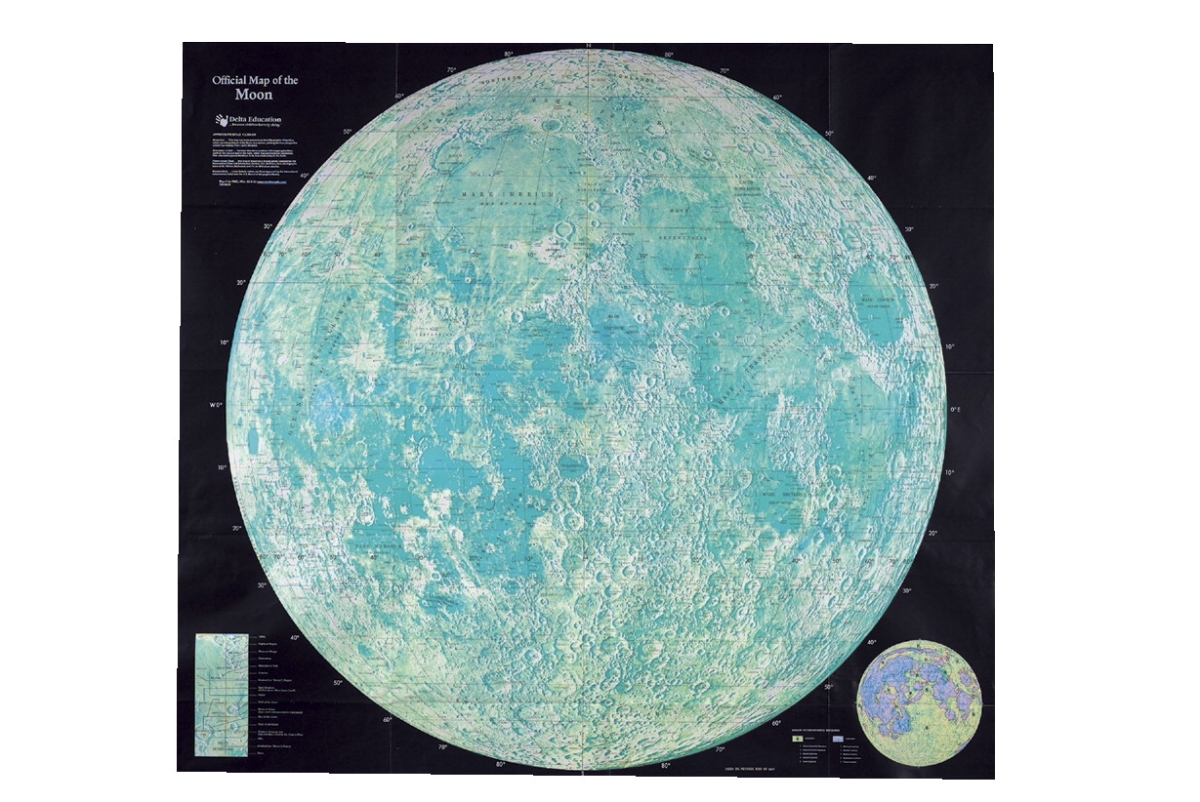 Picture of Graphic Litho 130-9439 37 x 41 in. Delta Education Moon Poster