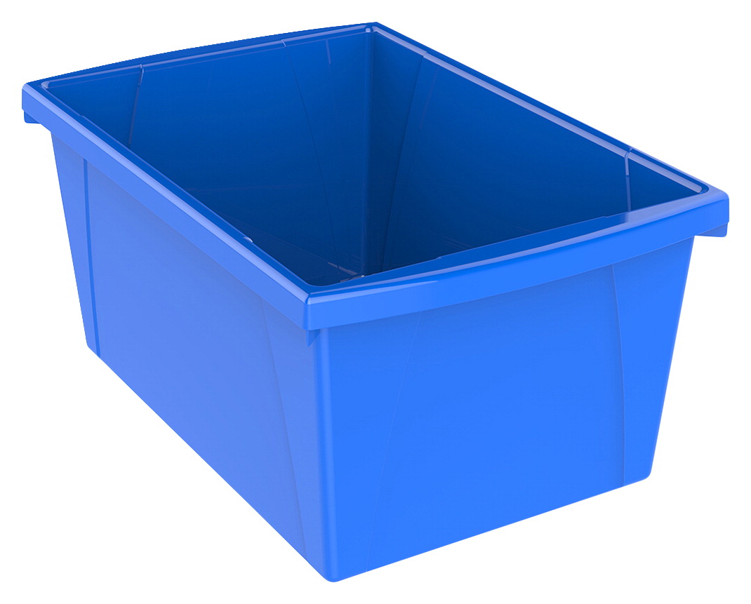 Picture of Storex Industries 2021296 5.5 gal Classroom Storage Bin, Blue