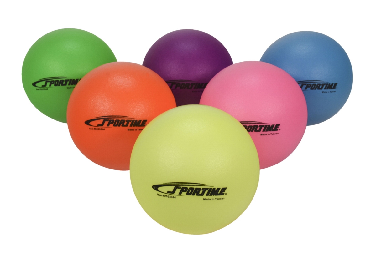 Picture of Jonson Bros Enterprise 2023944 Sportime Coated Balls for Kids&#44; Assorted Neon Colors - Set of 6