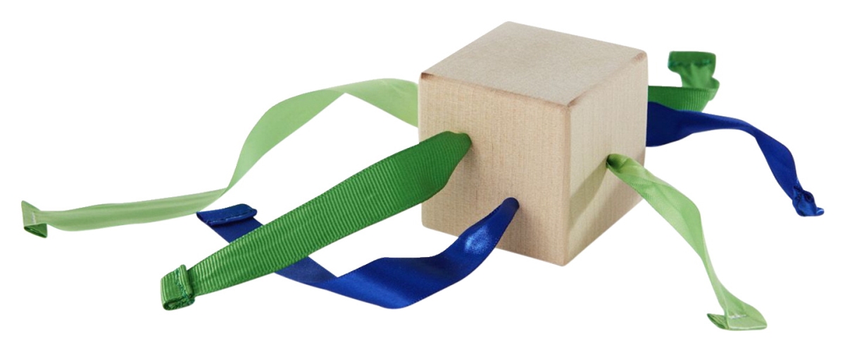 Picture of Covered in Comfort 2027643 2 x 2 x 2 in. Abilitations Ribbon Pull Cube Fidgets&#44; Small