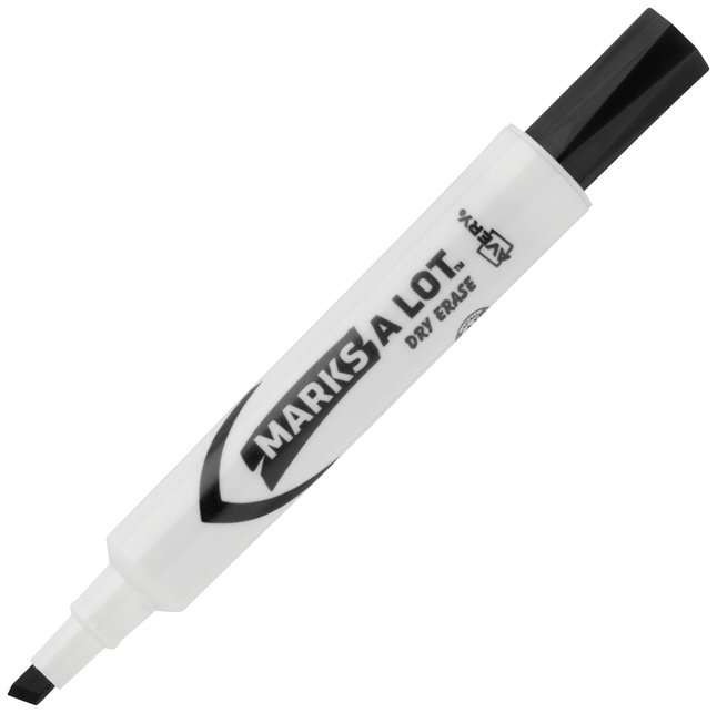 Picture of Avery Products 2048081 Marks-A-Lot Low Odor Dry Erase Marker with Chisel Tip&#44; Black - Pack of 200