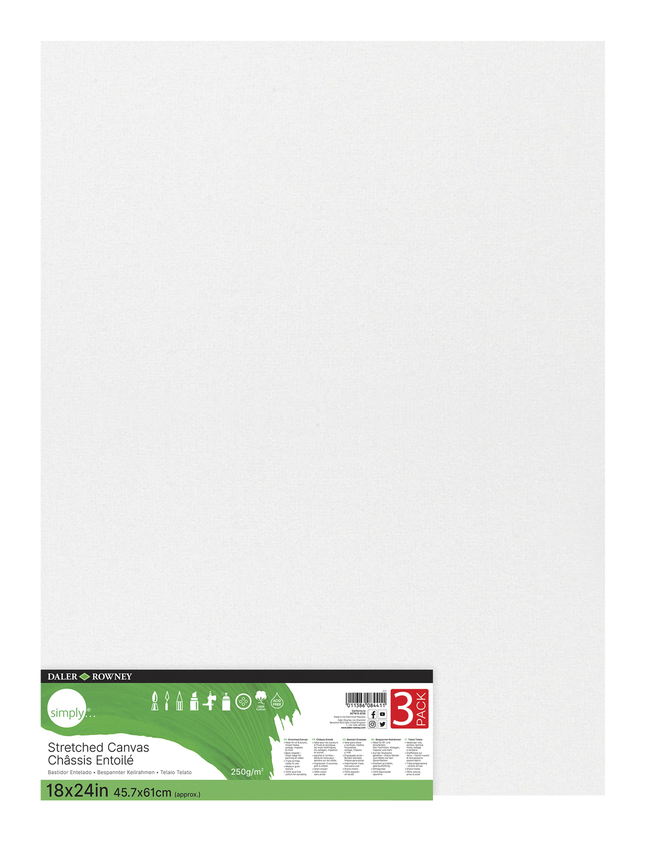 Picture of Dixon Ticonderoga 2096261 18 x 24 in. Daler-Rowney Simply Canvas Panel&#44; Pack of 3