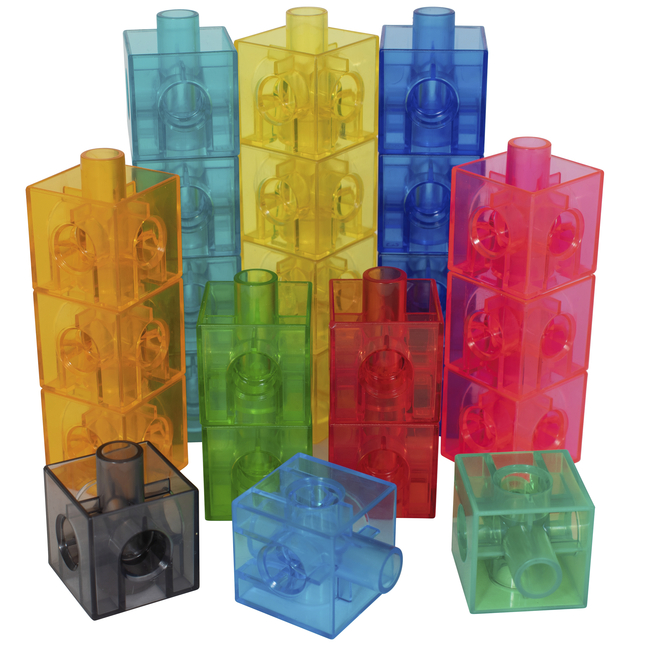Picture of Learning Advantage 2090515 Linking Cubes&#44; Translucent - Set of 100