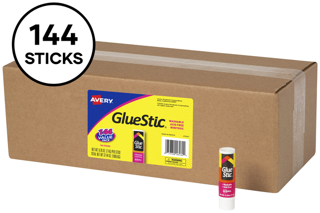 Picture of Avery Products 2089431 0.26 oz Permanent Glue Stick&#44; Clear - Pack of 144