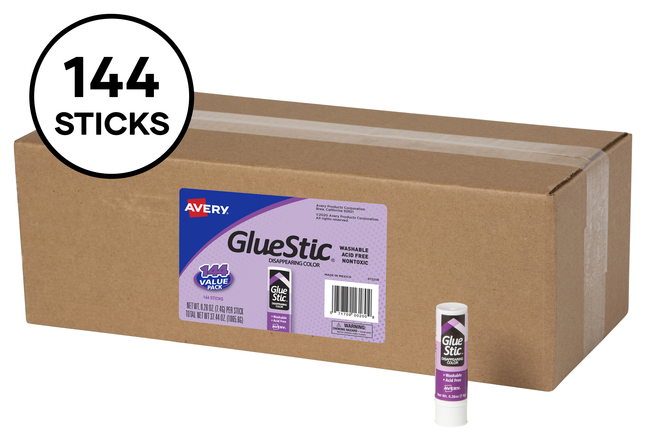 Picture of Avery 2089430 0.26 oz Permanent Glue Stic&#44; Purple - Pack of 144