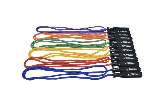 Picture of Bhalla International 2089444 8 mm x 8 ft. Sportime Polypropylene Braided Jump Rope&#44; Solid Color - Set of 6