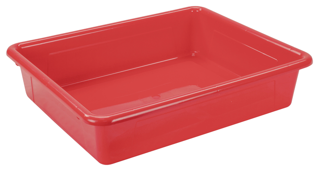 Picture of Storex Industries 2019917 10.75 x 13.25 x 3 in. School Smart Letter Size Storage Tray&#44; Red